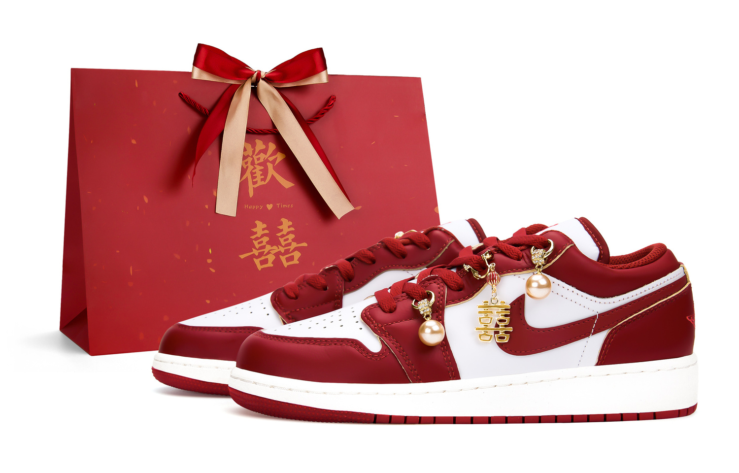 

Jordan Air 1 износостойкие и легкие низкие кеды Unisex Red