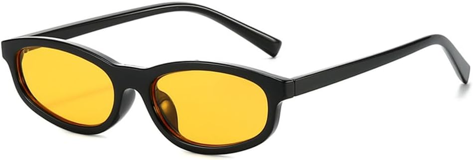 

Модные маленькие солнцезащитные очки «кошачий глаз» для женщин, ретро, ​​желто-синие оттенки, защита от ультрафиолета UV400, трендовые солнцезащитные очки для мужчин WNCKSQ, Black Yellow