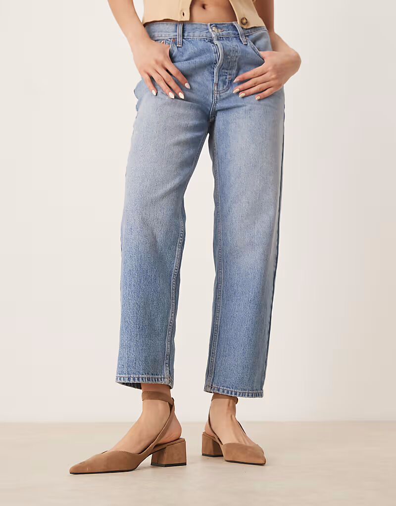 Туфли на среднем каблуке ASOS DESIGN Sienna из серо-коричневой замши — фото 4
