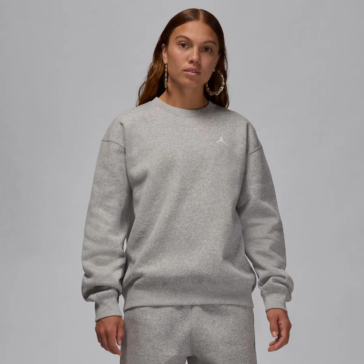 

Женская толстовка Brooklyn Fleece Crew Jordan Nike, серый