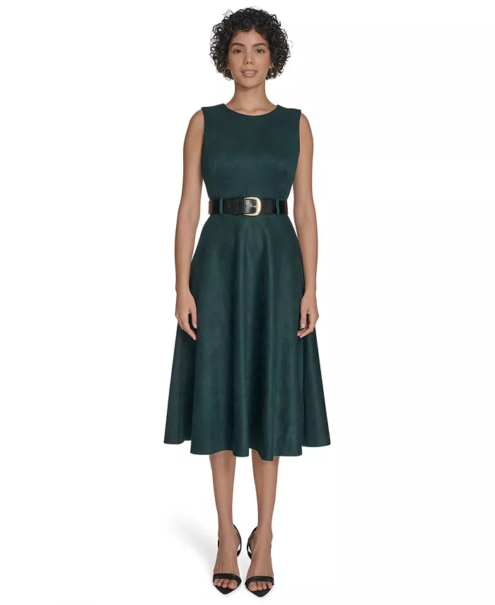 

Женское платье миди с поясом Calvin Klein, зеленый
