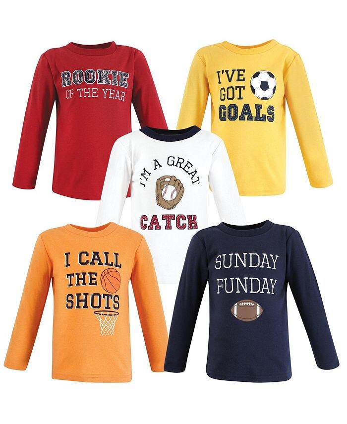 

Футболки с длинными рукавами для маленьких мальчиков Hudson Baby, мультиколор