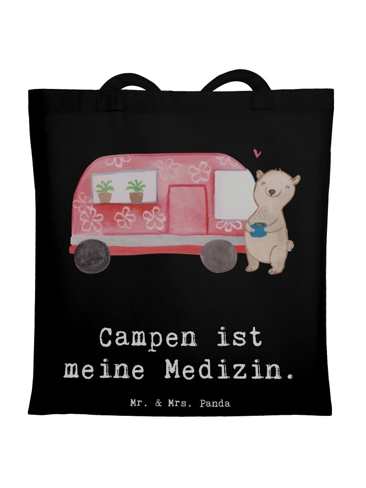 

Сумка Mr. & Mrs. Panda Tragetasche Bär Camper mit Spruch, черный