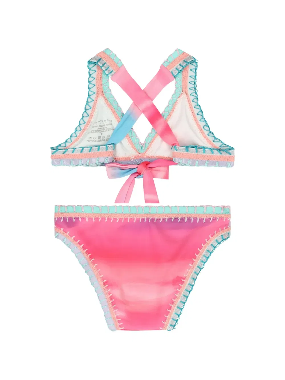 Купальники, связанные крючком в технике тай-дай Pq Swim Kids, розовый — фото 2