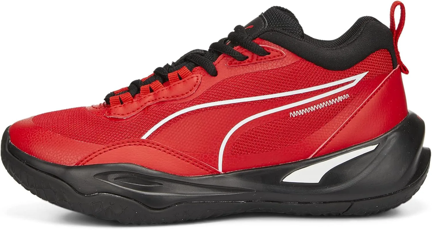 Детские баскетбольные кроссовки PUMA Playmaker Pro для мальчиков - красные, красный/черный — фото 4