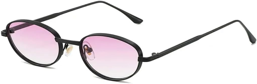 

Винтажные овальные металлические женские солнцезащитные очки UV400, модные градиентные синие очки UV400, мужские солнцезащитные очки в стиле панк SZVVBKK, Black Purple Gradien