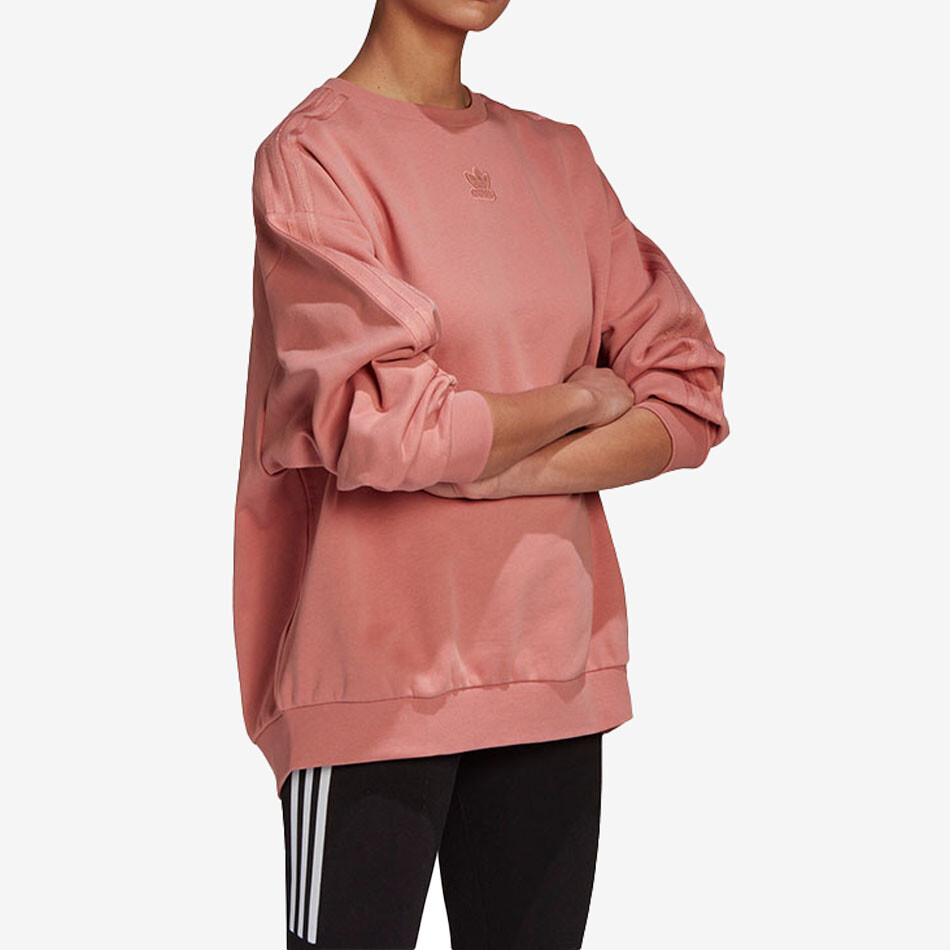 Свитшот женский с сажевым порошком Adidas Originals, цвет Soot powder — фото 4