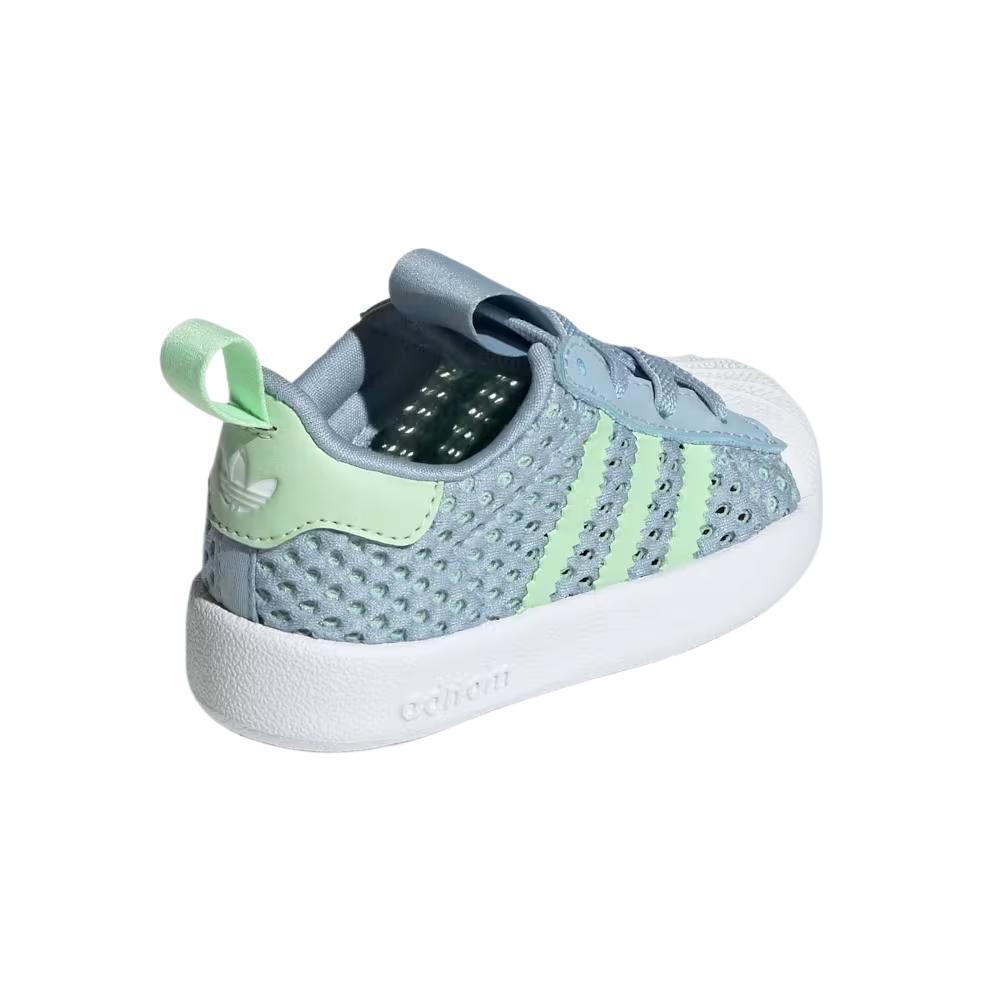 AdiFOMSUPERSTAR 360 дышащие низкие детские ботинки Blue Infant And Toddler Adidas Originals, синий/Supplier Colour/белый — фото 4