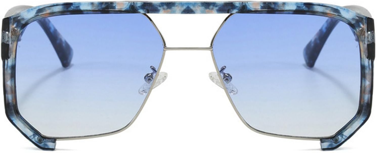 

Крупные квадратные солнцезащитные очки для женщин, модные очки с двойной перемычкой, квадратные солнцезащитные очки для женщин и мужчин, винтажные солнцезащитные очки с градиентным переходом mincl, Flwoer Green