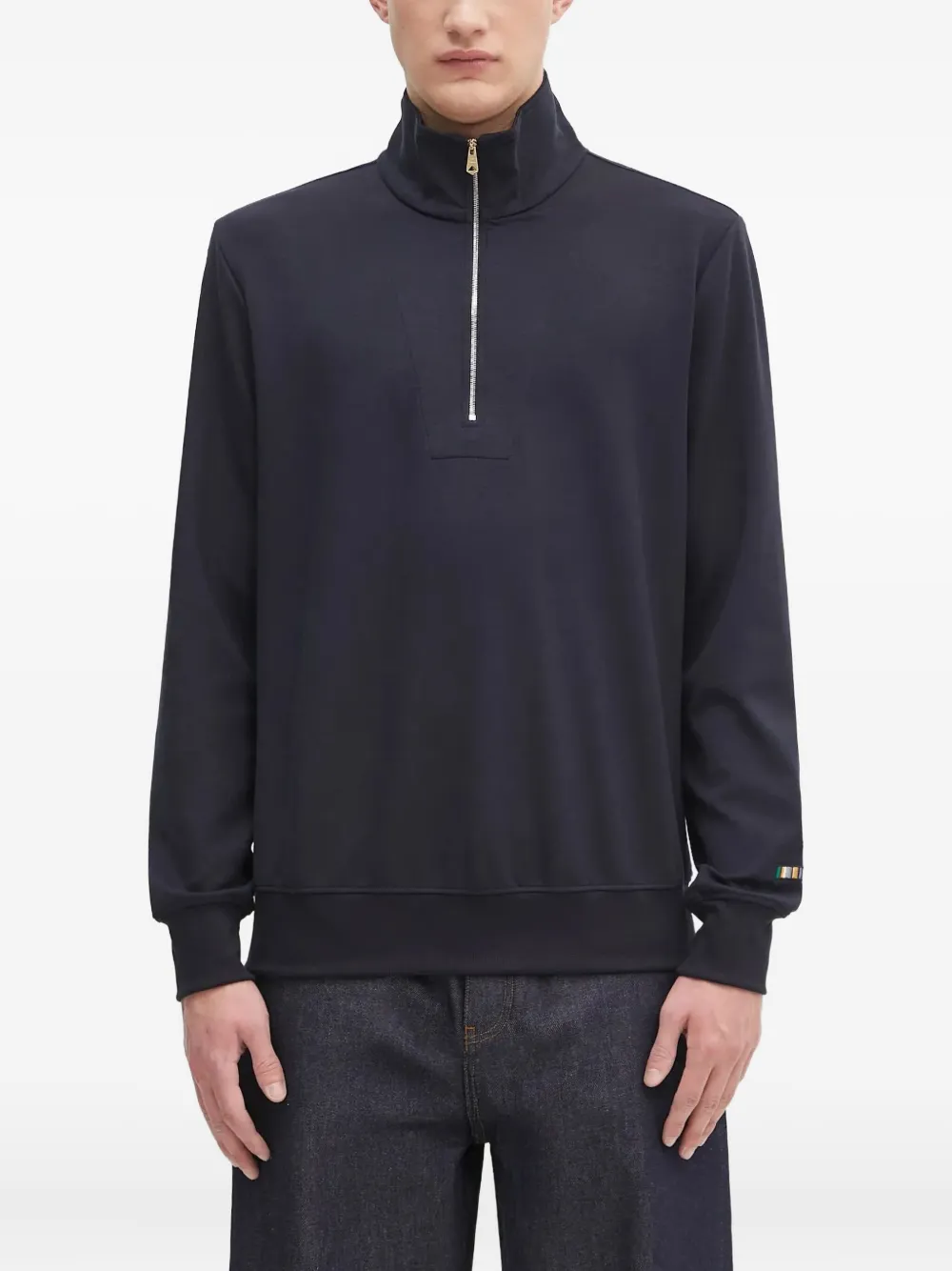 

Полосатая толстовка с воротником на молнии Paul Smith, синий