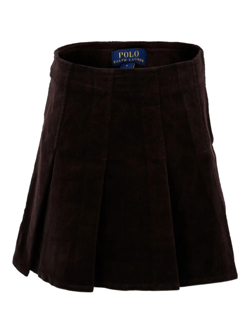 

Юбка из плиссированного вельвета POLO RALPH LAUREN KIDS, коричневый