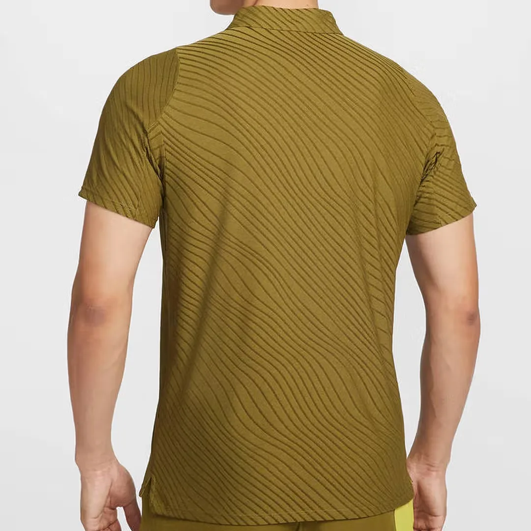 Футболка мужская SLAM Quick Dry Nike, Anti-Aircraft Gun Olive Green/Anti-Aircraft Gun Olive Green/White — фото 4