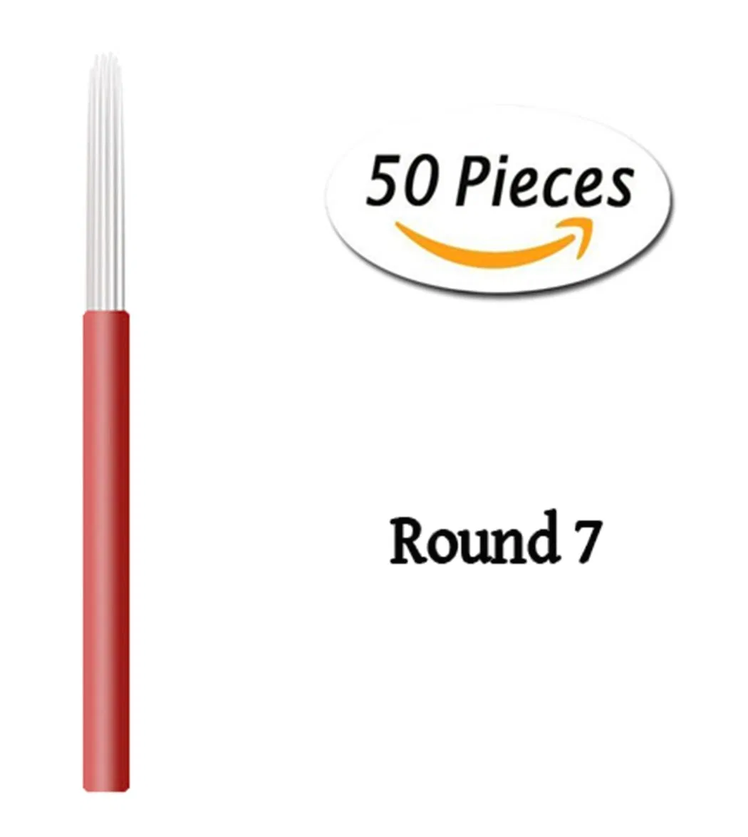 Иглы для микроблейдинга Xiaoyu Round Microblading Needles 7R, 50 шт. Xiaoyu