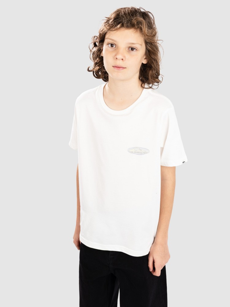Футболка Quiksilver Evo Border Lines Kids T-Shirt, snow white — фото 2