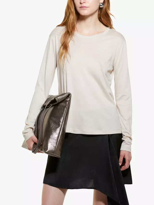 

Топ SISLEY Cotton Modal Long Sleeve, бежевый