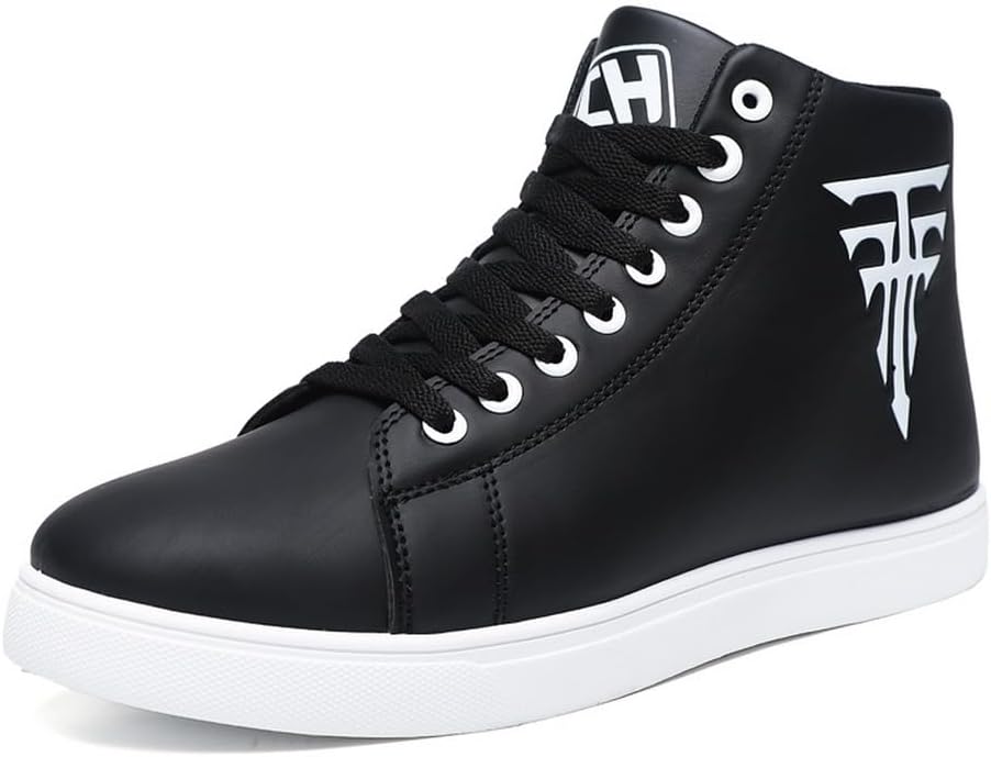 

Мужские кроссовки Tazimall с круглым носком и высокой пяткой, повседневные, на шнуровке, для скейтборда, белый