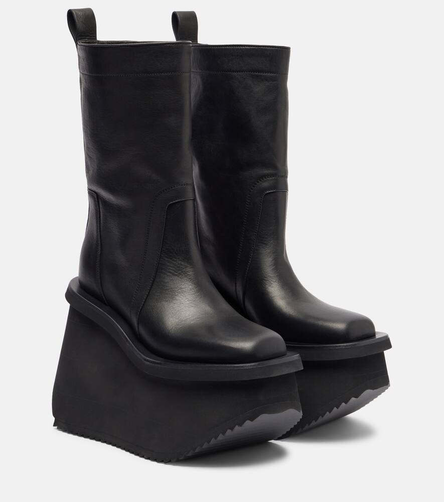 Кожаные ботинки на платформе Rick Owens, Black
