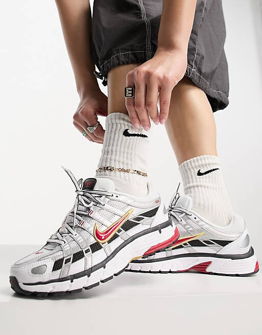 

Кроссовки унисекс Nike P-6000 университетского красного и серебристого цветов, Красный, Кроссовки унисекс Nike P-6000 университетского красного и серебристого цветов