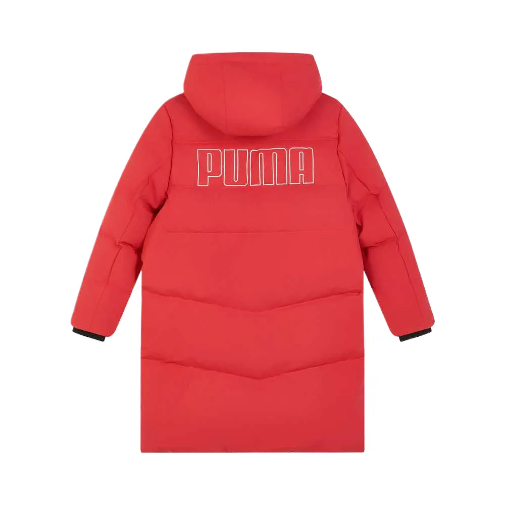 Детская пуховая куртка с капюшоном PUMA, красный — фото 3