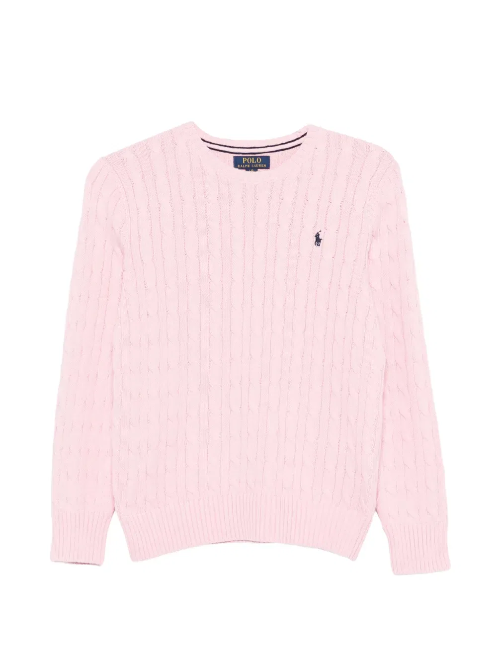 Свитер крупной вязки с логотипом Polo Ralph Lauren Kids, розовый