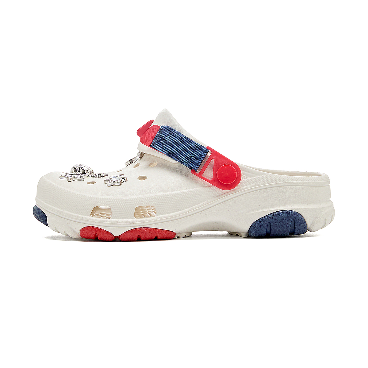 

JOSINY Клоги унисекс белые реверсивные на каблуке 4,5 см, цвет White (Reversible, Heel Height 4.5cm)