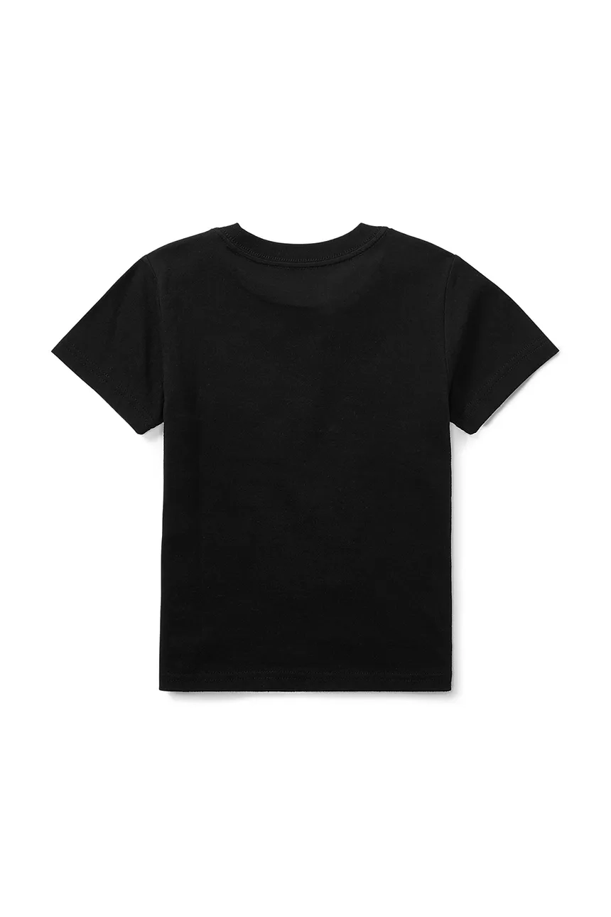 Хлопковая футболка для детей Polo Ralph Lauren, черный — фото 3
