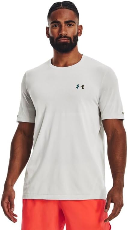 

Under Armour мужская футболка UA Vanish Elite Seamless с коротким рукавом - технология Infrared, White-Iridescent
