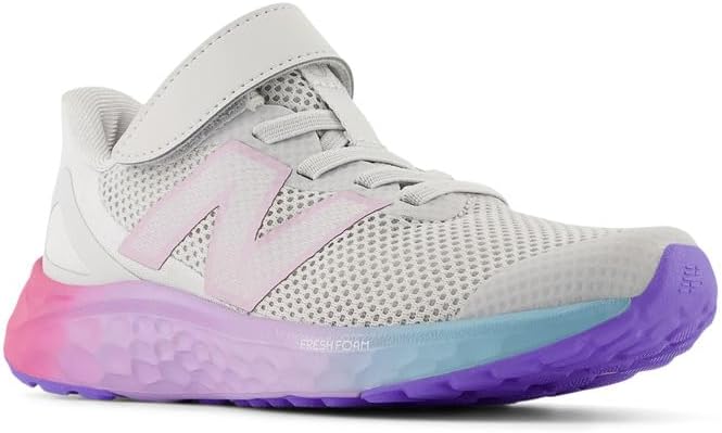 Кроссовки для бега New Balance Girls' Fresh Foam Arishi V4, розовый/серый/сиреневый — фото 4