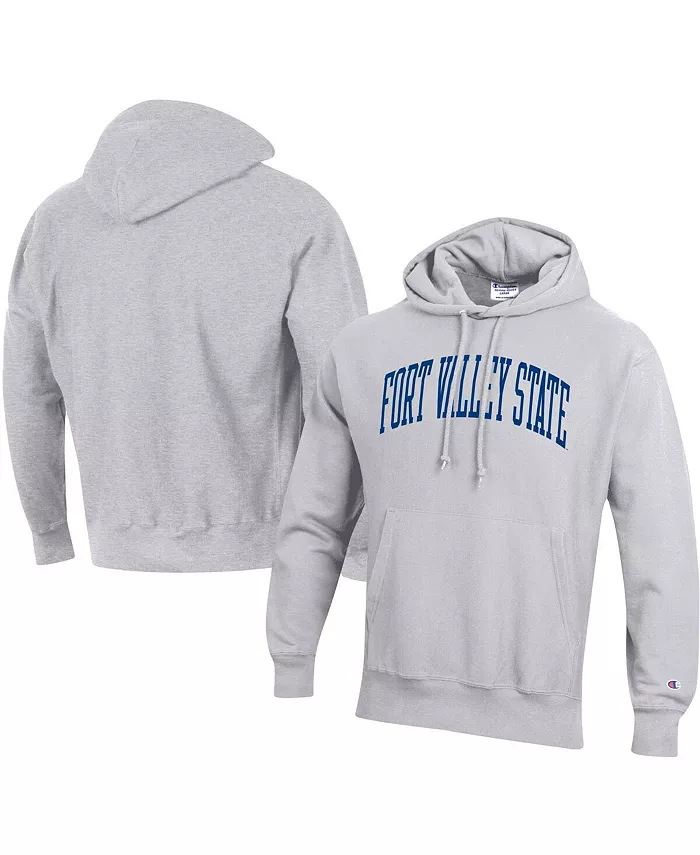 

Мужская высокая толстовка с капюшоном Fort Valley State Wildcats Tall Arch Pullover Hoodie Champion, серый