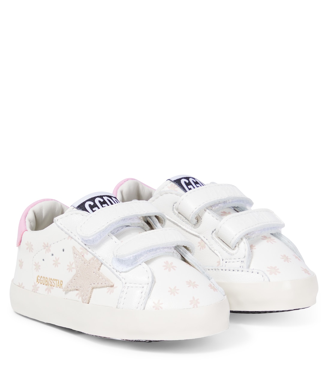 

Кожаные кроссовки Baby School Golden Goose Kids, White/Light Beige/Pink