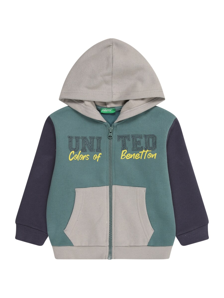 

Толстовка с капюшоном на молнии UNITED COLORS OF BENETTON, изумрудный