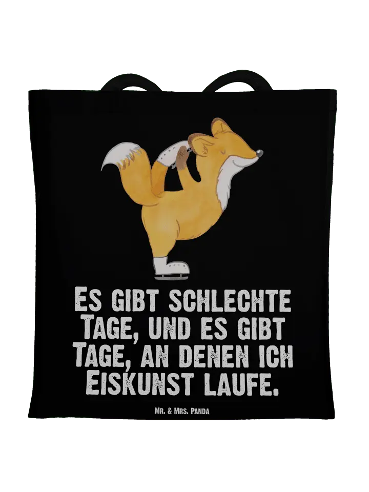 

Сумка для переноски Mr & Mrs Panda Fuchs Eiskunstläufer, черный