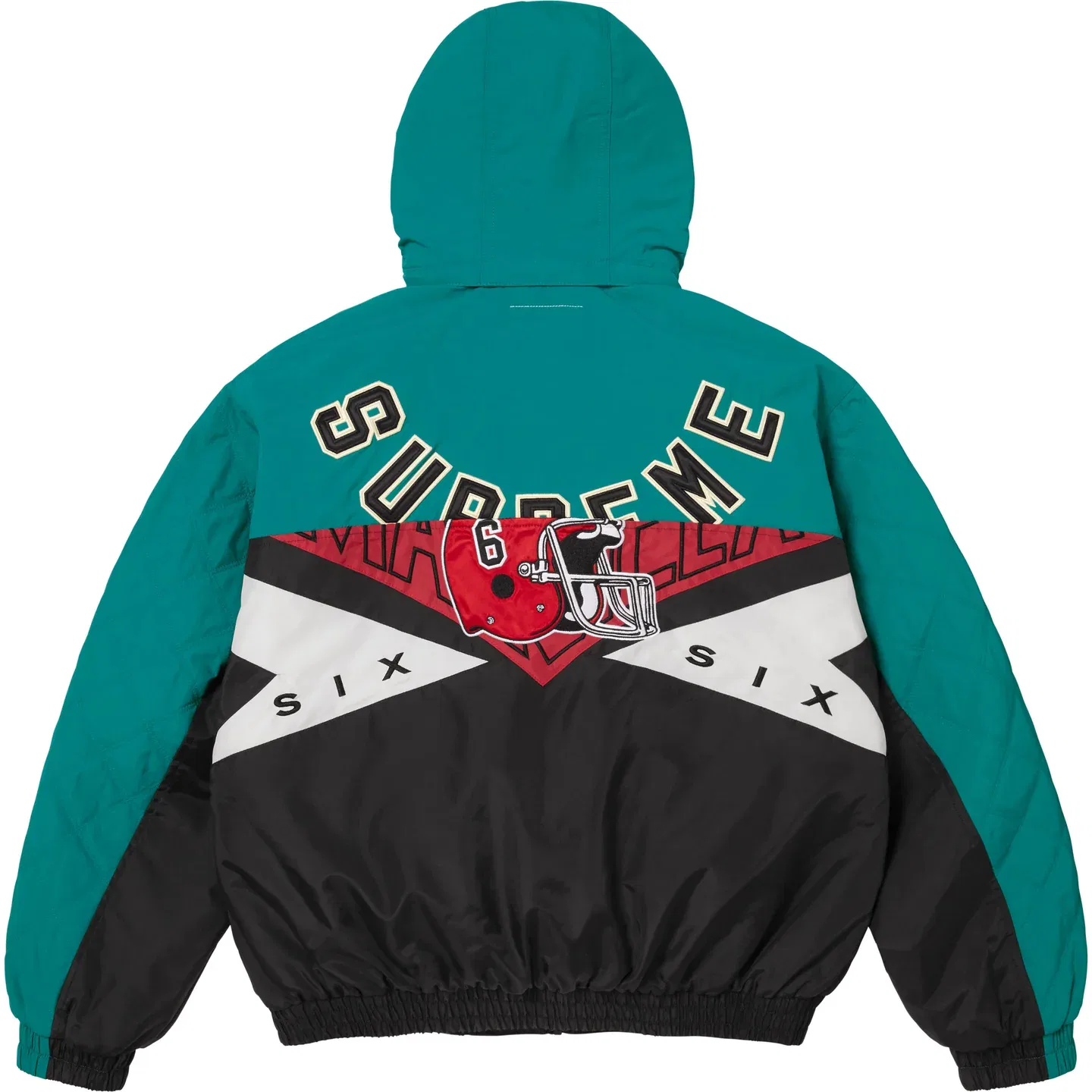 Куртка MM6 Maison Margiela SS26 WEEK4 Split Stadium Jacket, унисекс Supreme, Black — фото 4