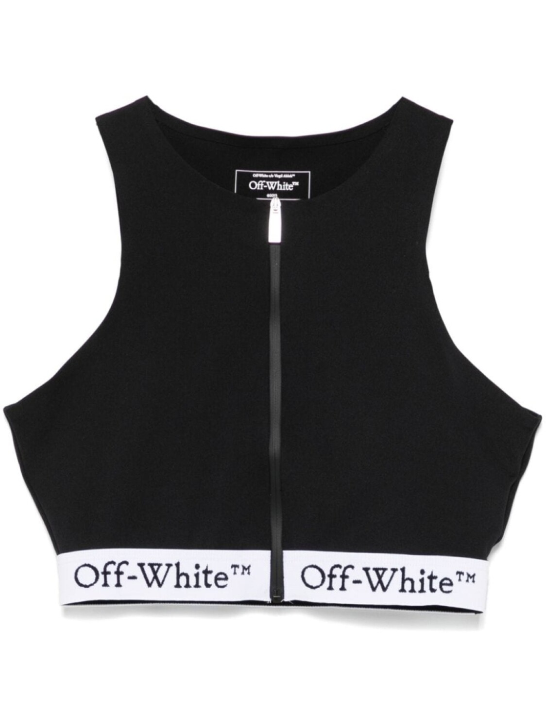 

Off-White гребной топ на молнии, черный
