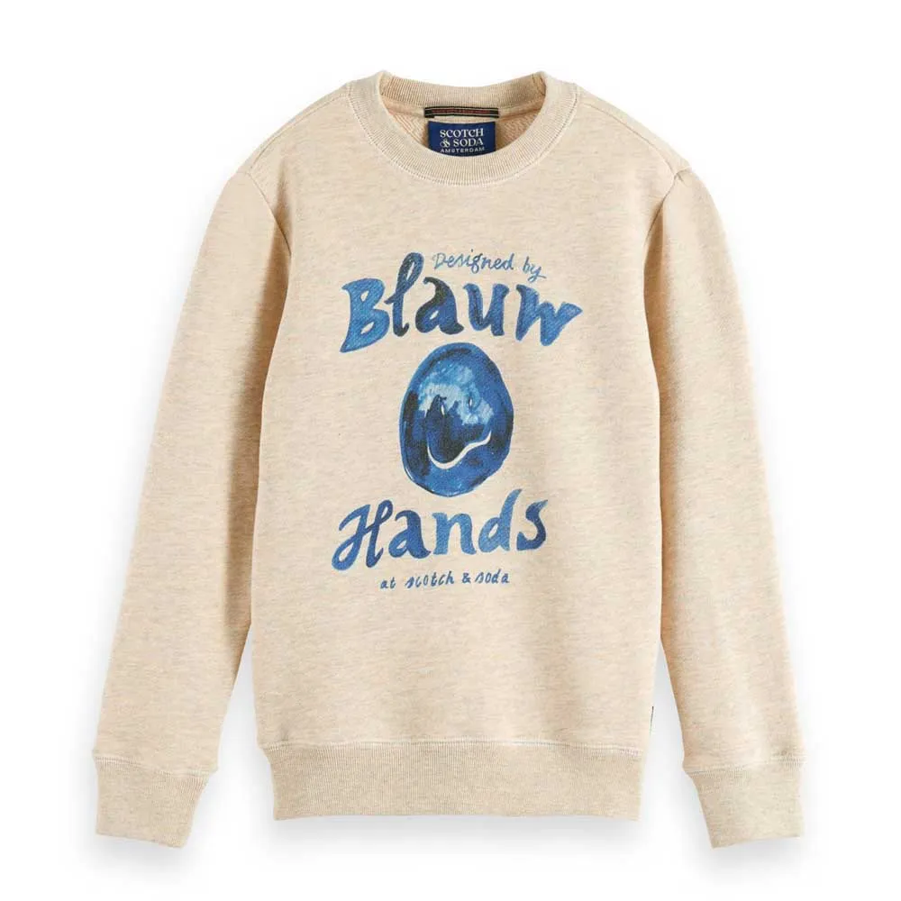 

Толстовка Scotch & Soda Relaxed Fit Artwork, бежевый