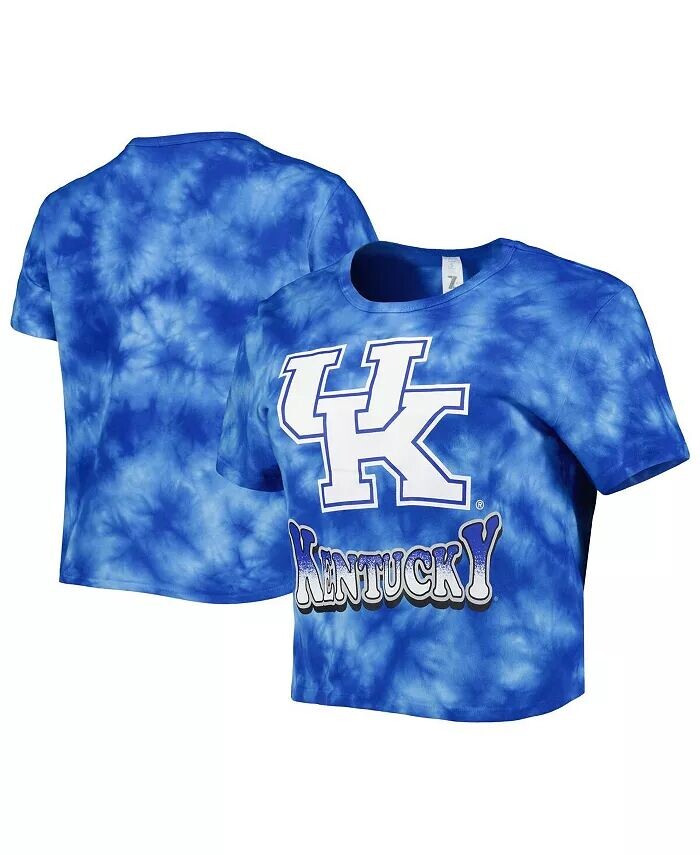 

Женская укороченная футболка Royal Kentucky Wildcats Cloud-Dye Zoozatz