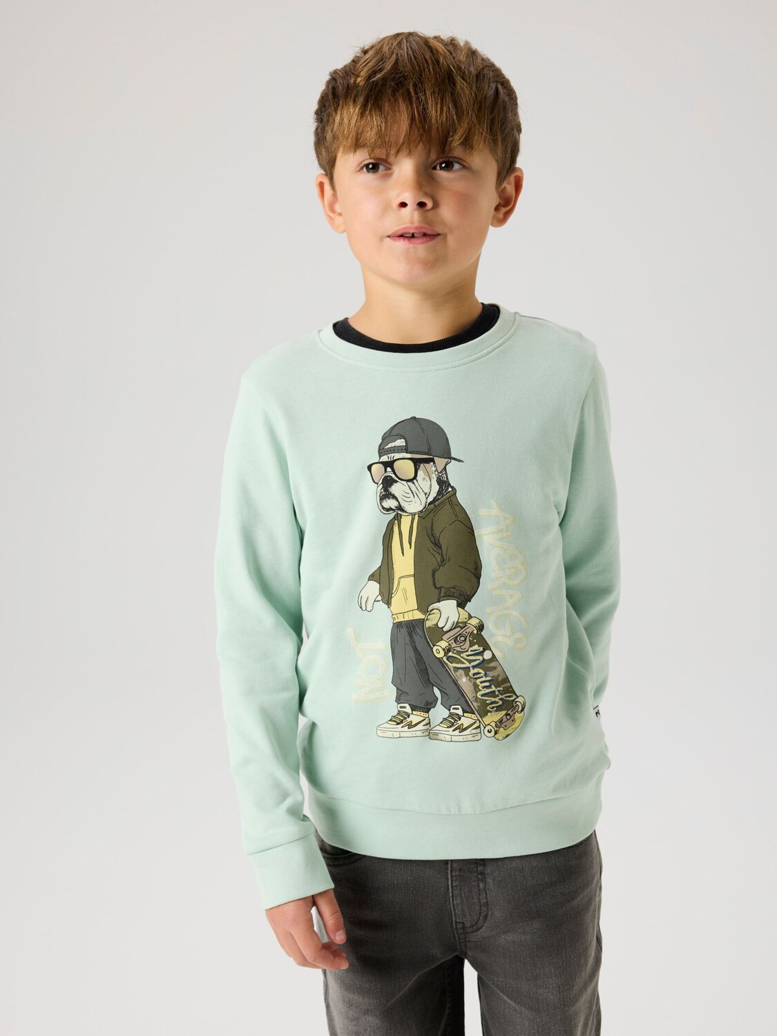 NAME IT Толстовка в цвете Fir, Pastel Green — фото 4