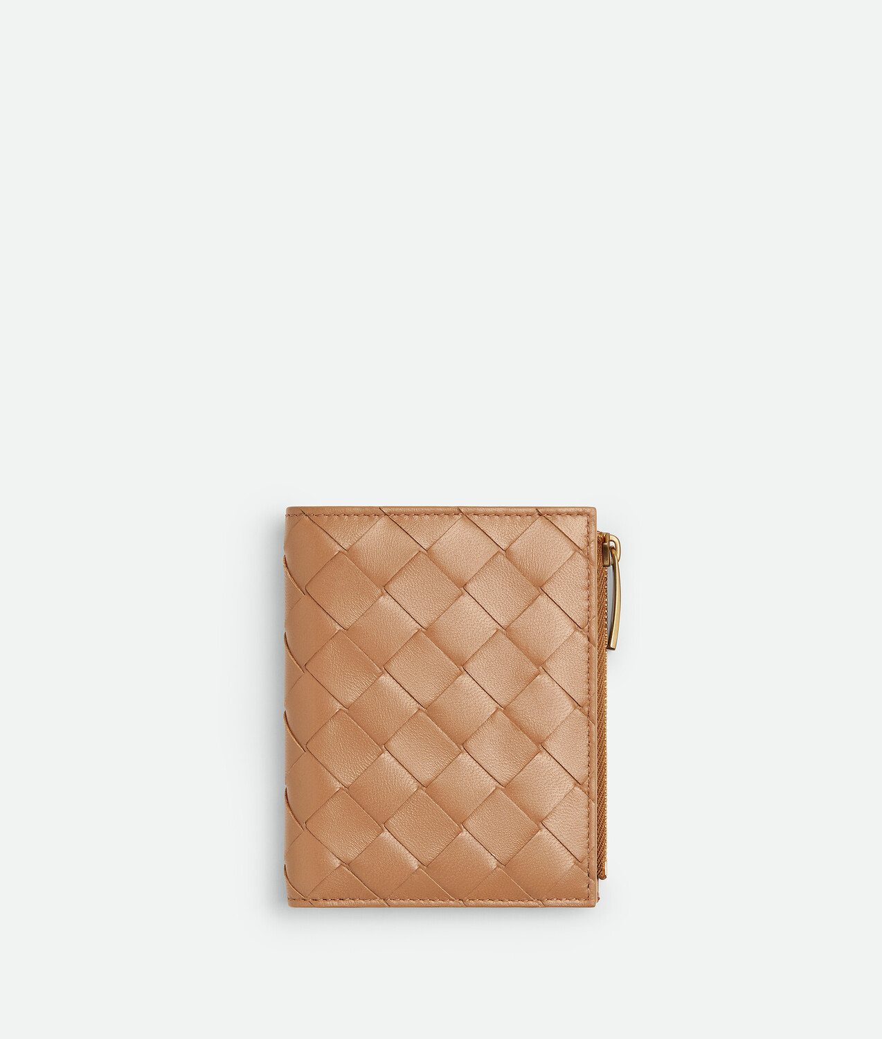 

Intrecciato small bi-fold wallet BOTTEGA VENETA, светло-коричневый