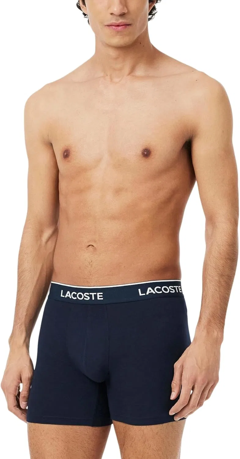Боксеры хлопок с эластаном Lacoste, темно-синий/бирюзовый/синий — фото 2