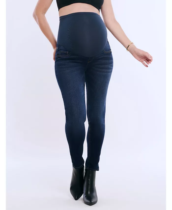 

Женские джинсы-скини с высокой посадкой до щиколотки Secret Fit Over the Belly - Motherhood Maternity, синий