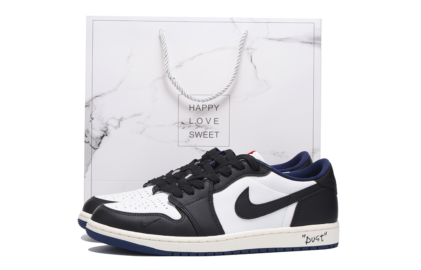 

Jordan Баскетбольные кроссовки Air 1 с антискользящим и износостойким покрытием, низкие, винтажные, мужские, черно-белые