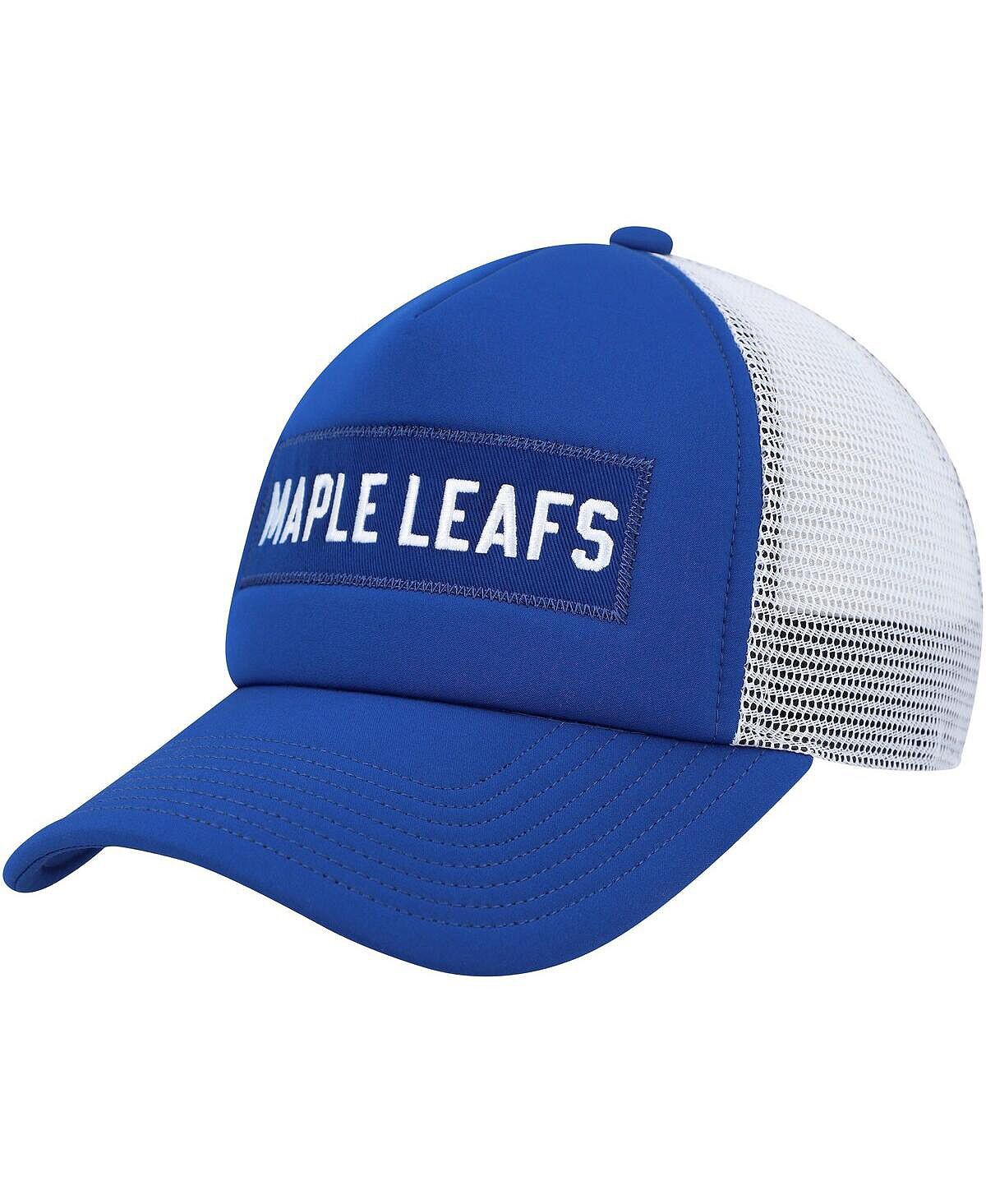

Мужская сине-белая кепка Toronto Maple Leafs Team Plate Trucker Snapback adidas