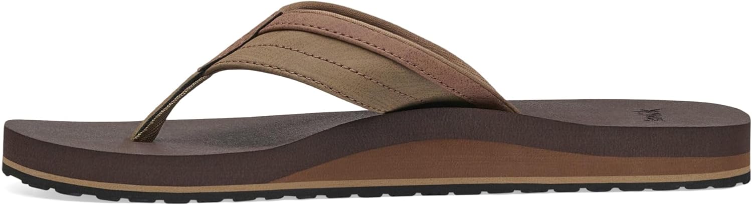 Sanuk Mens Ziggy ST | Flip Flops for Men | Mens Сандалии | Beach Сандалии | Water Friendly & Lightweight | Comfort Footbed — фото 3