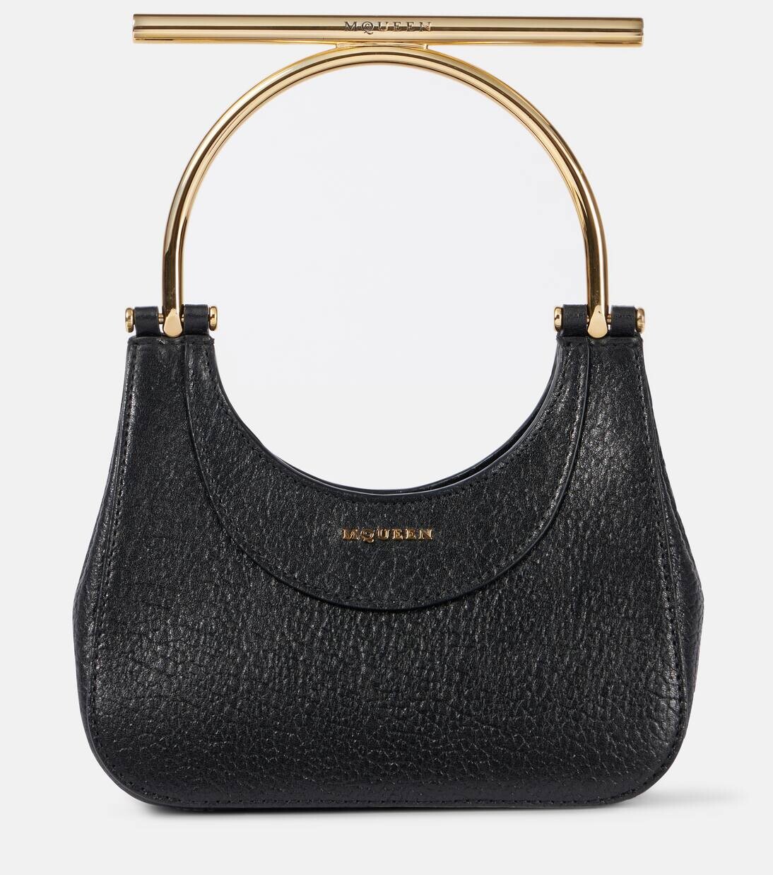 

Сумка через плечо Cross-Bar Mini из натуральной кожи Alexander Mcqueen, цвет black/gold