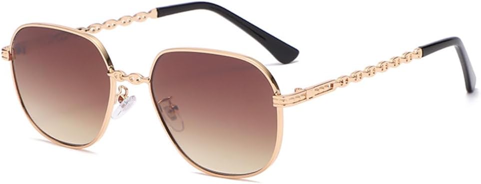 

Солнцезащитные очки для женщин 2027 года: модные винтажные очки в оправе из сплава с градиентным переходом цвета, ретро-панк, металлические линзы MTZJH, Gradient Brown