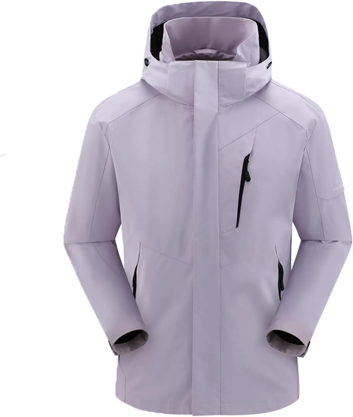 Мужская куртка дождевик Waterproof с капюшоном, легкая уличная куртка с капюшоном для гольфа, походов, рыбалки и путешествий с карманом Generic, фиолетовый