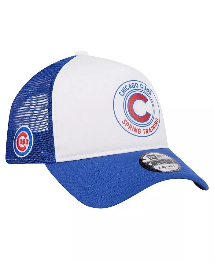 

Мужская белая/королевская бейсболка Chicago Cubs Spring Training Circle Foam A-Frame 9FORTY Trucker Adjustable New Era