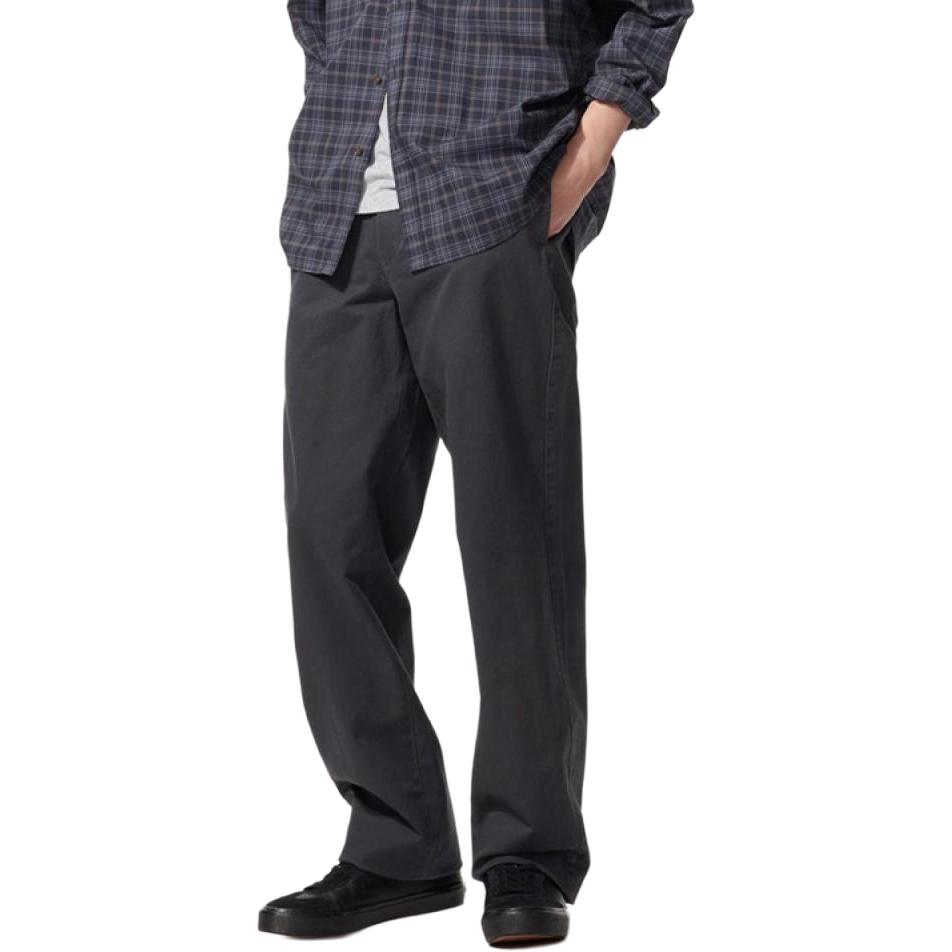 

Повседневные брюки унисекс темно-серые UNIQLO, темно-серый