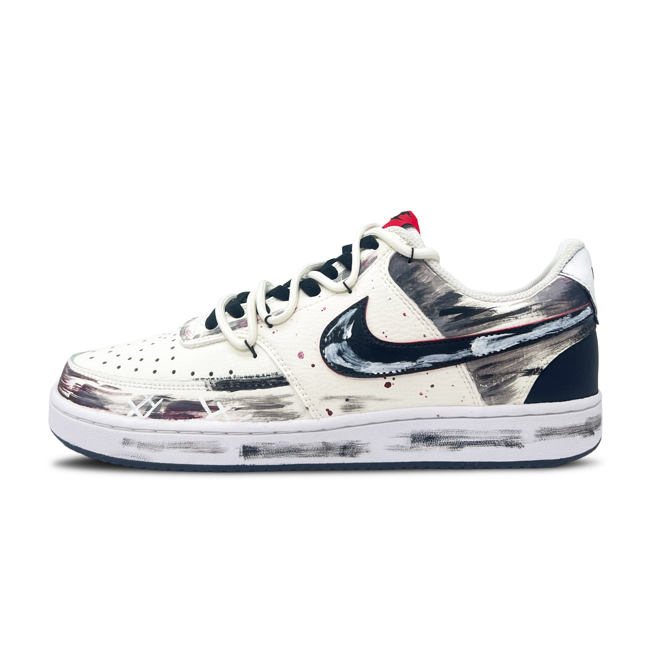

Nike Кроссовки Court Vision 1 Dark Night Footprints с низким верхом, устойчивые к истиранию, мужские, черные