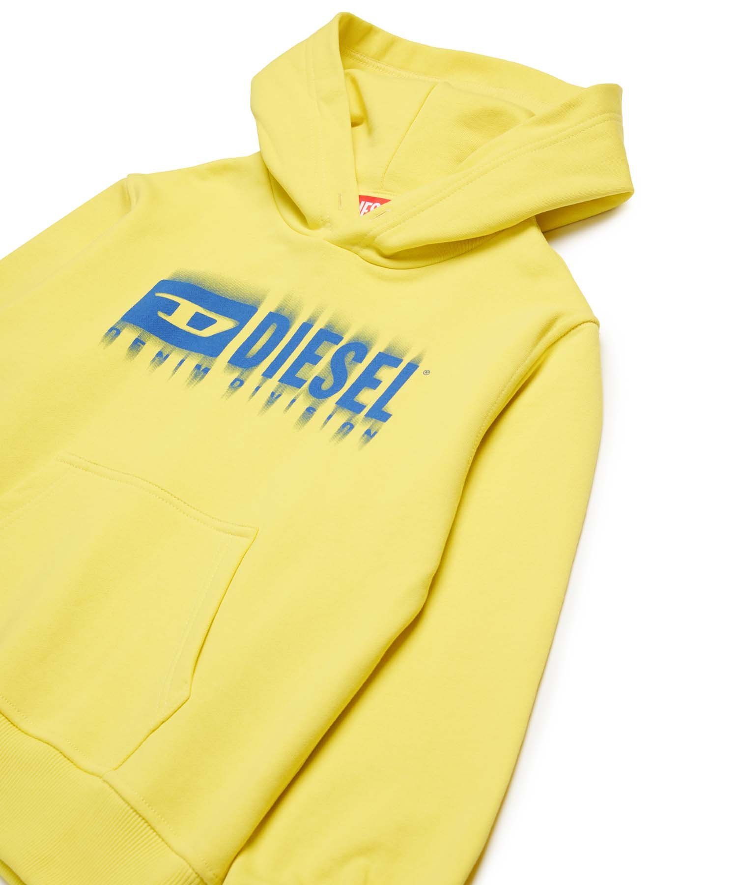 Детская и подростковая толстовка с логотипом бренда DIESEL, Yellow — фото 3